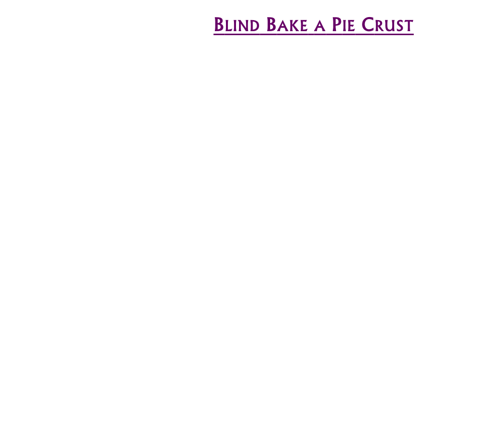 Blind Bake a Pie Crust